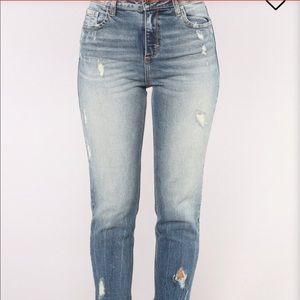 Fashion Nova distressed jeans